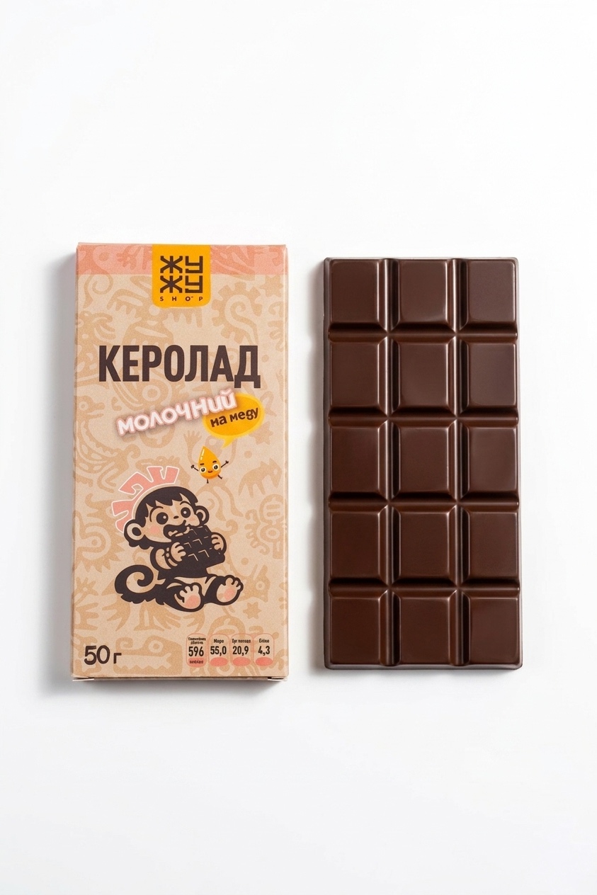 Керолад молочний на меду 50г